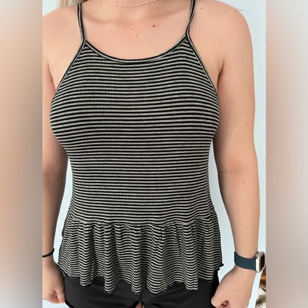 merican Eagle, tank top black/white, size S, barely worn